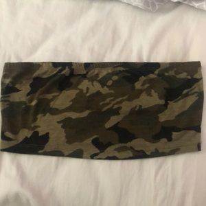 Camo bandeau top